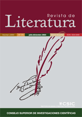 Fascicolo, Revista de literatura : LXXXV, 170, 2, 2023, CSIC, Consejo Superior de Investigaciones Científicas