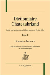 E-book, Dictionnaire Chateaubriand, Honoré Champion