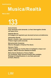 Issue, Musica/Realtà : 133, 1, 2024, Libreria musicale italiana