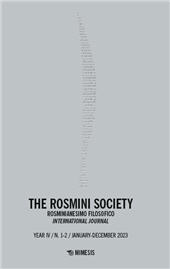 ar, Lo spazio infinito come apertura al mondo : unità della persona umana e metafisica in Rosmini, Mimesis