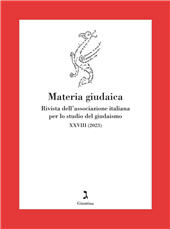 Fascicolo, Materia giudaica : rivista dell'associazione italiana per lo studio del giudaismo : XXVIII, 1, 2023, La Giuntina
