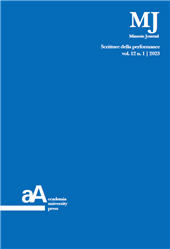 Issue, Mimesis Journal : scritture della performance : 12, 1, 2023, Accademia University Press