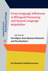 E-book, Cross-language Influences in Bilingual Processing and Second Language Acquisition, John Benjamins Publishing Company