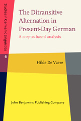 eBook, The Ditransitive Alternation in Present-Day German, John Benjamins Publishing Company