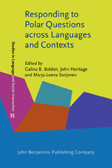 eBook, Responding to Polar Questions across Languages and Contexts, John Benjamins Publishing Company