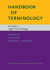 E-book, Handbook of Terminology : Volume 3. Legal Terminology, John Benjamins Publishing Company