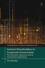 E-book, Activist Shareholders in Corporate Governance, Bowley, Tim., Bloomsbury Publishing