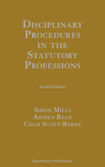 E-book, Disciplinary Procedures in the Statutory Professions, Mills, Simon, Bloomsbury Publishing