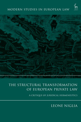 eBook, The Structural Transformation of European Private Law, Bloomsbury Publishing