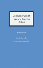 E-book, Consumer Credit Law and Practice : A Guide, Rosenthal, Dennis, Bloomsbury Publishing