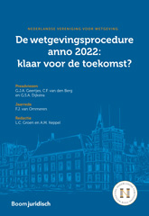 E-book, De wetgevingsprocedure anno 2022 : klaar voor de toekomst?, van Ommeren, Frank, Koninklijke Boom uitgevers