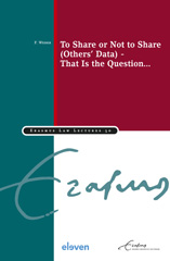 E-book, To Share or Not to Share (Others' Data) - That Is the Question..., Weber, Franziska, Koninklijke Boom uitgevers