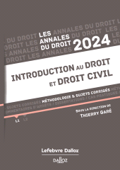 E-book, Annales du Droit 2024 : Introduction au droit et droit civil, Éditions Dalloz