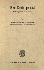 eBook, Der Code pénal. : Textausgabe mit Übersetzung., Duncker & Humblot