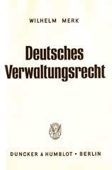 E-book, Deutsches Verwaltungsrecht., Duncker & Humblot