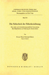 E-book, Die Sicherheit der Scheckeinlösung. : Eine rechts- und wirtschaftswissenschaftliche Untersuchung über Möglichkeiten zur Förderung des Scheckverkehrs., Duncker & Humblot