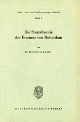 E-book, Die Staatstheorie des Erasmus von Rotterdam., Duncker & Humblot