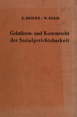 E-book, Gebühren und Kostenrecht der Sozialgerichtsbarkeit., Brocke, Erwin, Duncker & Humblot