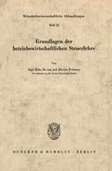 E-book, Grundlagen der betriebswirtschaftlichen Steuerlehre., Duncker & Humblot