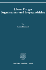 E-book, Johann Plenges Organisations- und Propagandalehre. : Eingel. von Hanns Linhardt, Duncker & Humblot