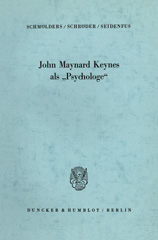 eBook, John Maynard Keynes als "Psychologe"., Duncker & Humblot