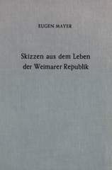 E-book, Skizzen aus dem Leben der Weimarer Republik. : Berliner Erinnerungen., Duncker & Humblot