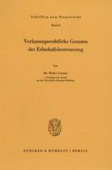 E-book, Verfassungsrechtliche Grenzen der Erbschaftsbesteuerung., Duncker & Humblot