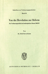 E-book, Von der Revolution zur Reform. : Die Verfassungspolitik des hamburgischen Senats 1849-50., Duncker & Humblot
