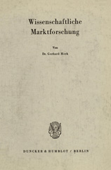 E-book, Wissenschaftliche Marktforschung., Duncker & Humblot