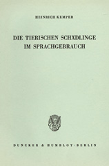 eBook, Die tierischen Schädlinge im Sprachgebrauch., Kemper, Heinrich, Duncker & Humblot