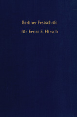 E-book, Berliner Festschrift. : Ernst E. Hirsch dargebracht von Mitgliedern der juristischen Fakultät zum 65. Geburtstag, Duncker & Humblot