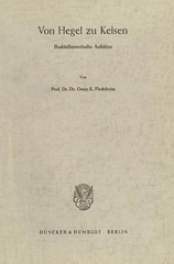 E-book, Von Hegel zu Kelsen. : Rechtstheoretische Aufsätze., Duncker & Humblot