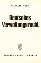 eBook, Deutsches Verwaltungsrecht., Duncker & Humblot