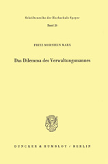 E-book, Das Dilemma des Verwaltungsmannes., Duncker & Humblot