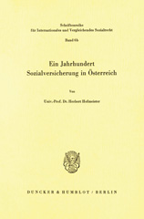 E-book, Ein Jahrhundert Sozialversicherung in Österreich., Duncker & Humblot