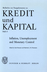 E-book, Inflation, Unemployment and Monetary Control. : Collected papers from the 1973 - 1976 Konstanz Seminars., Duncker & Humblot
