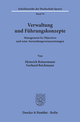 E-book, Verwaltung und Führungskonzepte. : Management by Objectives und seine Anwendungsvoraussetzungen., Reinermann, Heinrich, Duncker & Humblot
