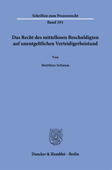 E-book, Das Recht des mittellosen Beschuldigten auf unentgeltlichen Verteidigerbeistand., Duncker & Humblot
