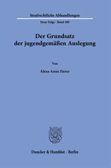 eBook, Der Grundsatz der jugendgemäßen Auslegung., Duncker & Humblot