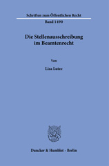 E-book, Die Stellenausschreibung im Beamtenrecht., Duncker & Humblot