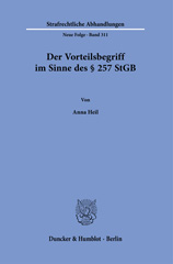 E-book, Der Vorteilsbegriff im Sinne des 257 StGB., Duncker & Humblot