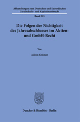E-book, Die Folgen der Nichtigkeit des Jahresabschlusses im Aktien- und GmbH-Recht., Duncker & Humblot
