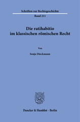 E-book, Die ratihabitio im klassischen römischen Recht., Duncker & Humblot