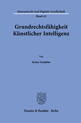 E-book, Grundrechtsfähigkeit Künstlicher Intelligenz., Neuhöfer, Stefan, Duncker & Humblot