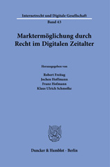 E-book, Marktermöglichung durch Recht im Digitalen Zeitalter., Duncker & Humblot