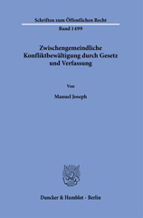 E-book, Zwischengemeindliche Konfliktbewältigung durch Gesetz und Verfassung., Duncker & Humblot
