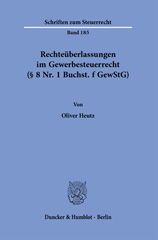 eBook, Rechteüberlassungen im Gewerbesteuerrecht ( 8 Nr. 1 Buchst. f GewStG)., Duncker & Humblot