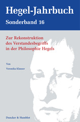 E-book, Zur Rekonstruktion des Verstandesbegriffs in der Philosophie Hegels., Duncker & Humblot