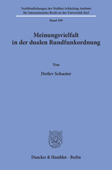 E-book, Meinungsvielfalt in der dualen Rundfunkordnung., Duncker & Humblot