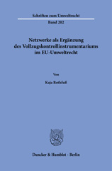 E-book, Netzwerke als Ergänzung des Vollzugskontrollinstrumentariums im EU-Umweltrecht., Duncker & Humblot